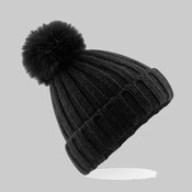 Beechfield Verbier Fur Pop Pom Beanie