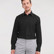 w h Long sleeved easycare tailored Oxford shirt