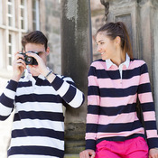 FR111mg - Women's striped rugby shirt