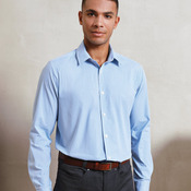 Microcheck (Gingham) long sleeve cotton shirt