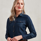 Women's jeans stitch denim shirt