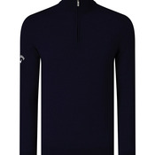 Ribbed ¼ zip Merino sweater