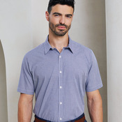 Microcheck (Gingham) short sleeve cotton shirt
