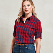 Premier Ladies Mulligan Check Long Sleeve Shirt