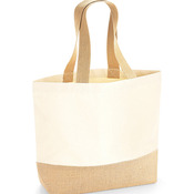 Jute base canvas tote